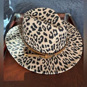 Leopard Cheetah Print Felt Hat